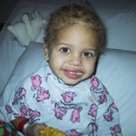 sofia eating corn in hospital