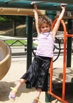 sofia on monkey bars